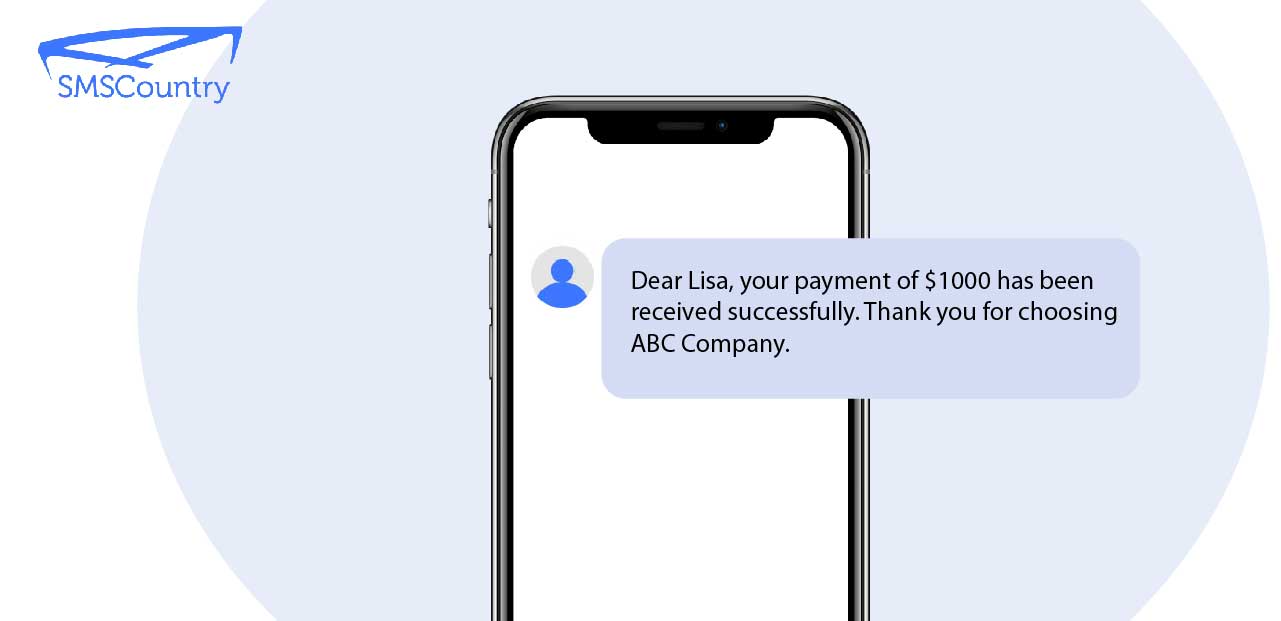 The Best SMS Templates For Financial Services | Payment successful SMS template