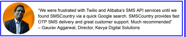 twilio vs msg91 vs smscountry | SMSCountry customer review